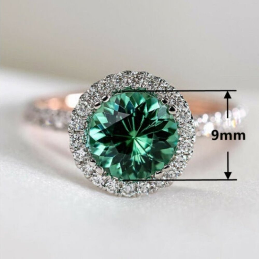 New 925 Silver Green Emerald Gorgeous Ring - Picture 5 of 7